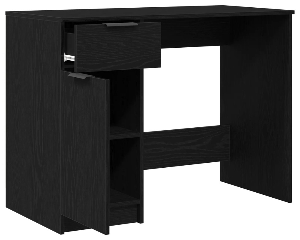 vidaXL Μαύρο Γραφείο Σαρκαστική - 100x50x75 εκ - Κατασκευασμένο από Επεξεργασμένο ξύλο
