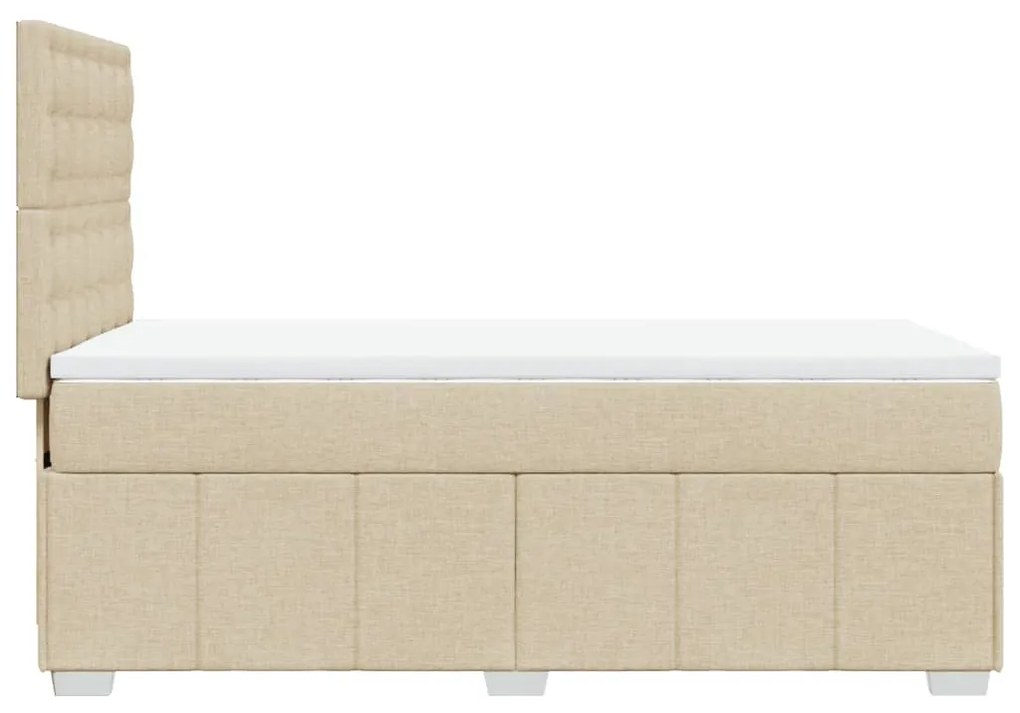 ΚΡΕΒΑΤΙ BOXSPRING ΜΕ ΣΤΡΩΜΑ ΚΡΕΜ 90X200 ΕΚ.ΥΦΑΣΜΑΤΙΝΟ 3293870