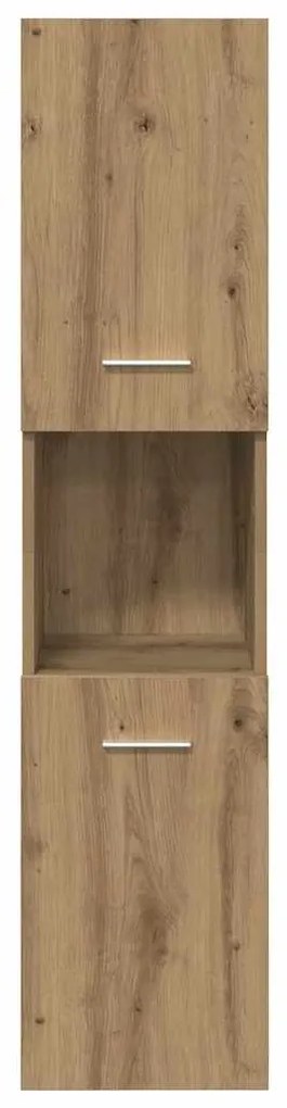 vidaXL Ντουλάπι Μπάνιου Κρεμαστό Παλ. Ξύλο 30x30x130 εκ. από Επ. Ξύλο