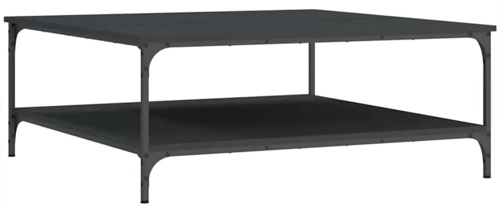 vidaXL Τραπεζάκι Σαλονιού Μαύρο 100x100x40 εκ. από Επεξεργασμένο Ξύλο