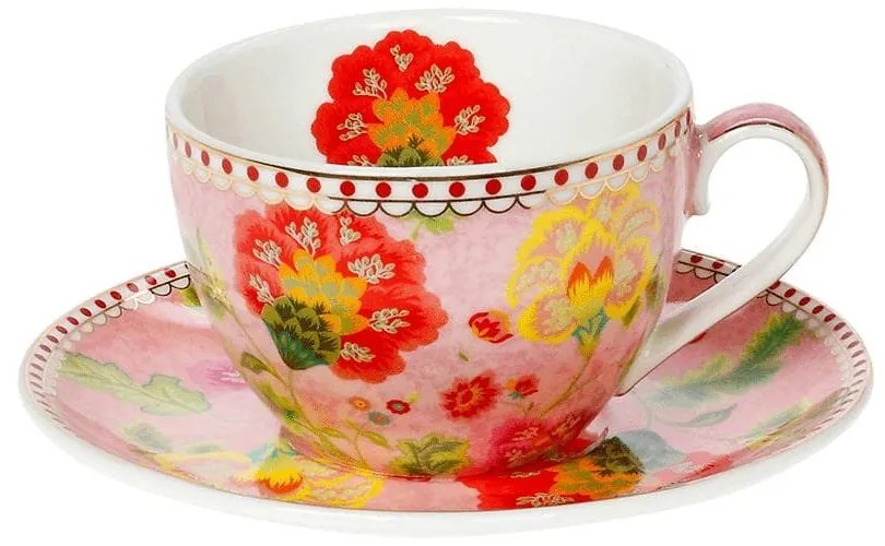 Φλυτζάνι Καφέ Floral Pink 14.221.17 120ml Pink-Multi Cryspo Trio Πορσελάνη