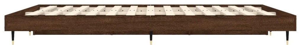 vidaXL Πλαίσιο Κρεβατιού Χωρ. Στρώμα Καφέ Δρυς 120x190 εκ. Επ. Ξύλο