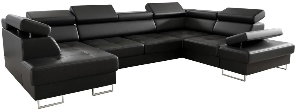 Γωνιακός καναπές Gelito Max II LTHR-Mauro-Δεξιά