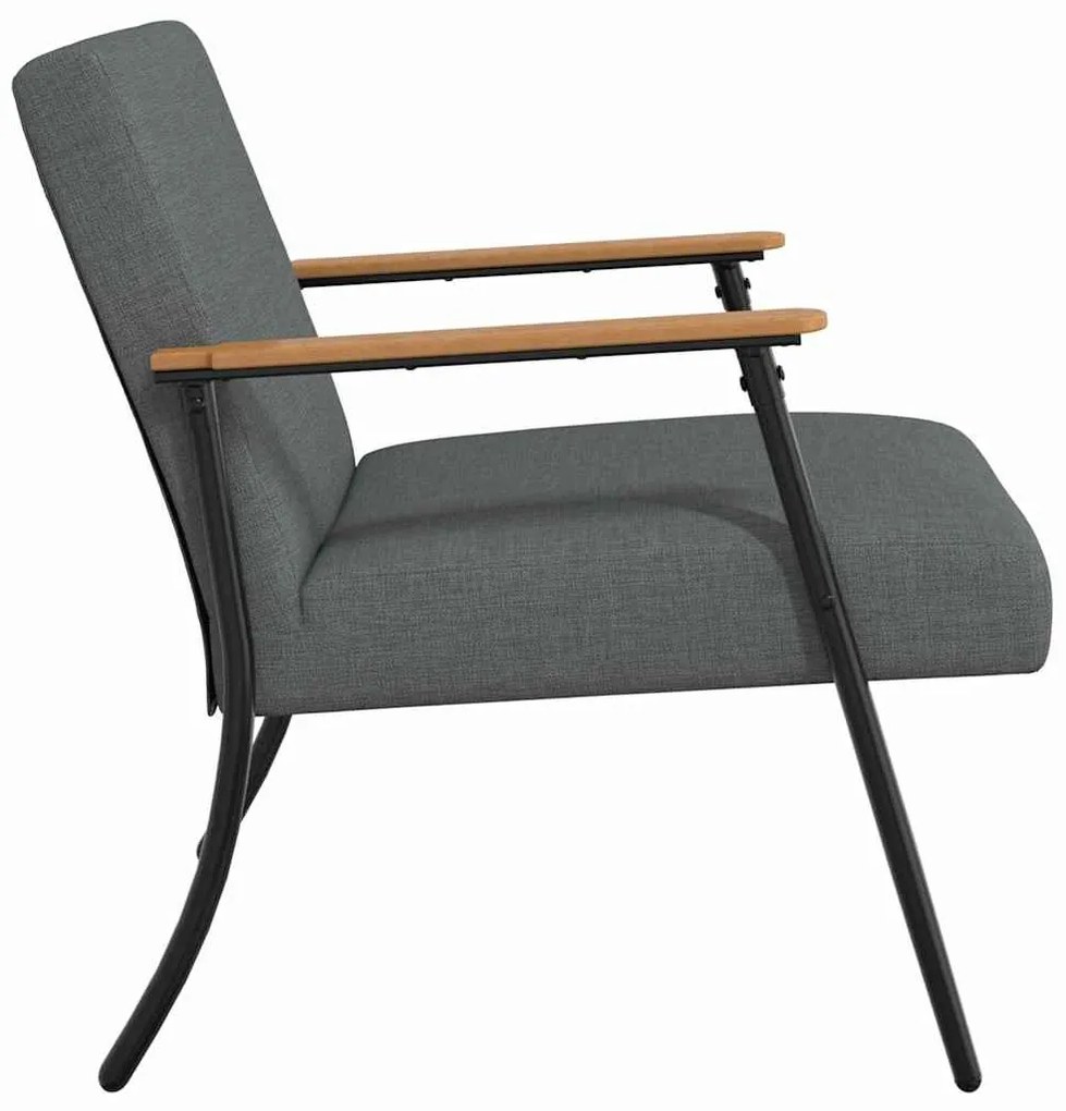 vidaXL Πολυθρόνα Σκούρο Γκρι 59 x 75 x 78 εκ ύφασμα