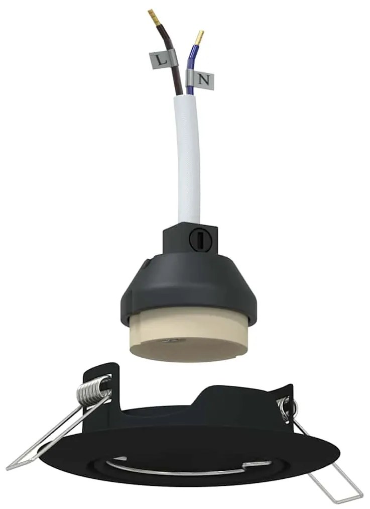 vidaXL Spotlights με προβολείς 12 pcs Μαύρο 9 x 9 εκ. Μέταλλο