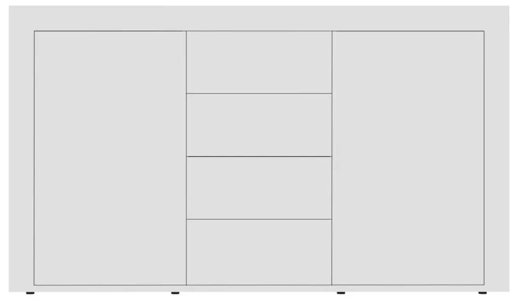 Μπουφές Λευκός 120 x 36 x 69 εκ. από Επεξ. Ξύλο - Λευκό