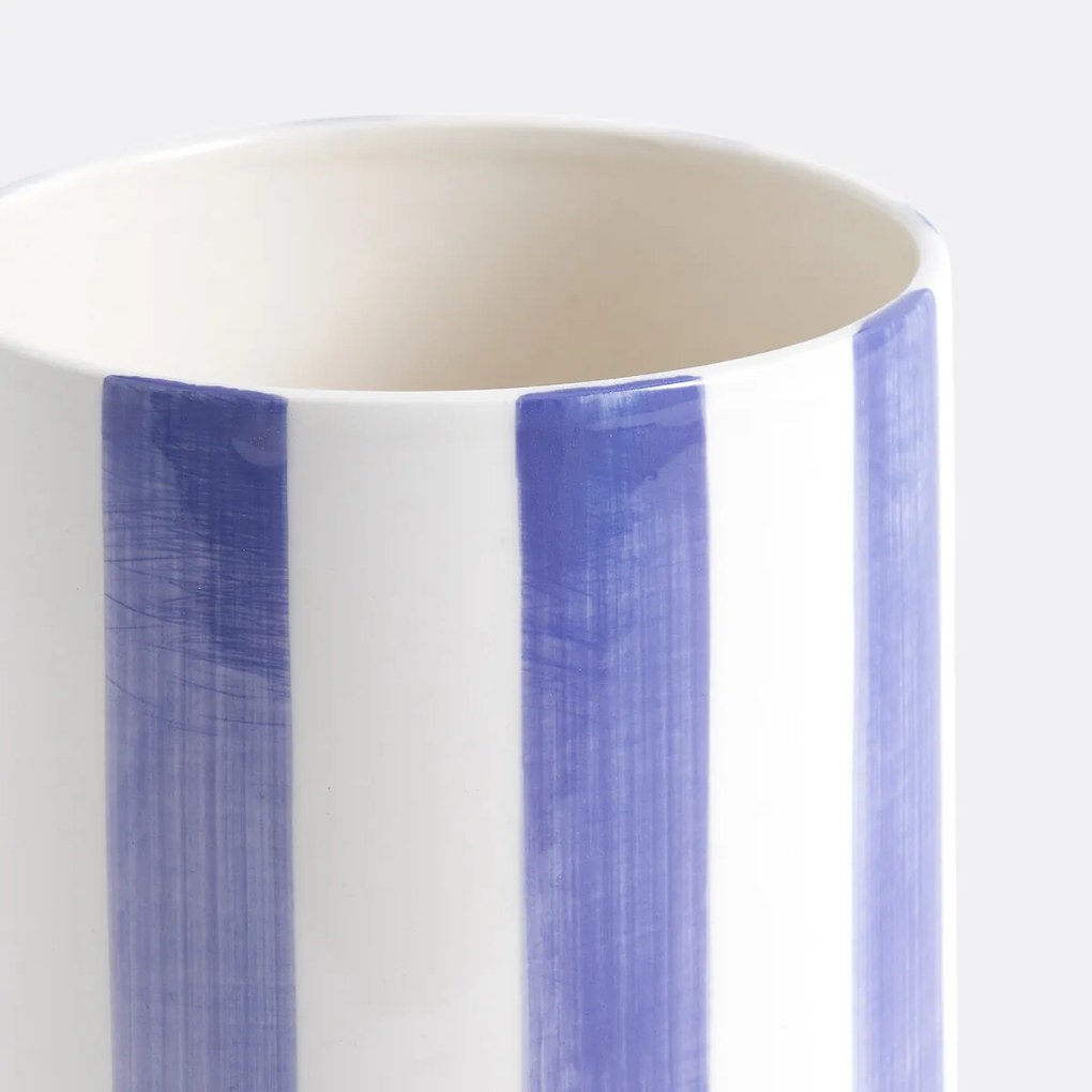 Κεραμικό βάζο με ρίγες, Υ25 εκ., Jaoma