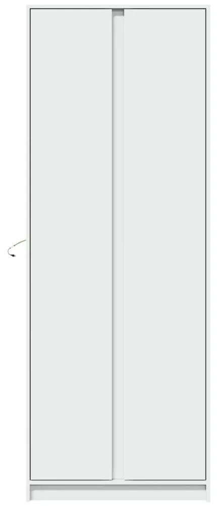 Ντουλάπι με LED Λευκό 74x32,5x200 εκ. από Επεξεργασμένο Ξύλο - Λευκό