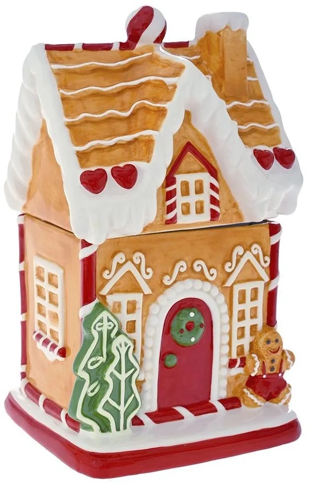 Χριστουγεννιάτικη Μπισκοτιέρα Gingerbread 81582 16x14x27cm Multi