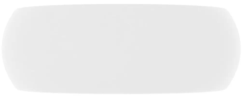 Νιπτήρας Πολυτελής Στρογγυλός Λευκό Ματ 40 x 15 εκ. Κεραμικός - Λευκό