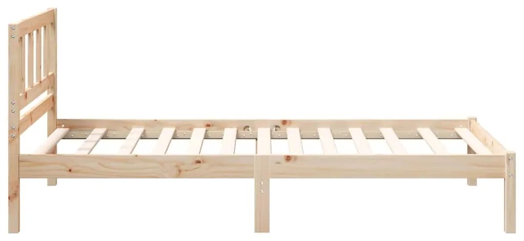 vidaXL Σκελετός Κρεβατιού Καφέ 90 x 190 cm Μασίφ ξύλο πεύκου
