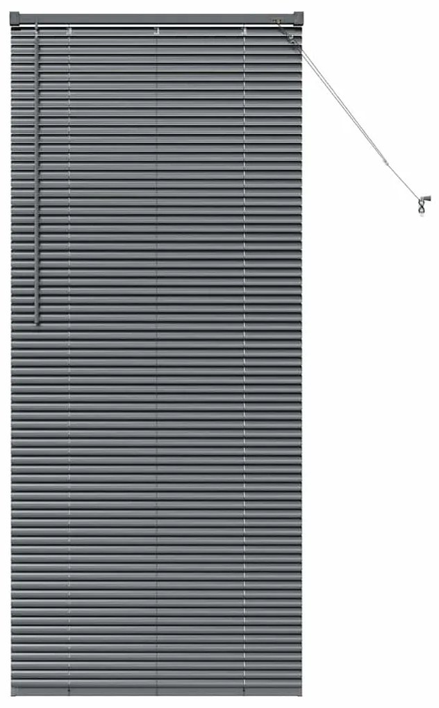 vidaXL Ρολό Παραθύρου με κουρτίνες Σκούρο γκρι Αλουμίνιο