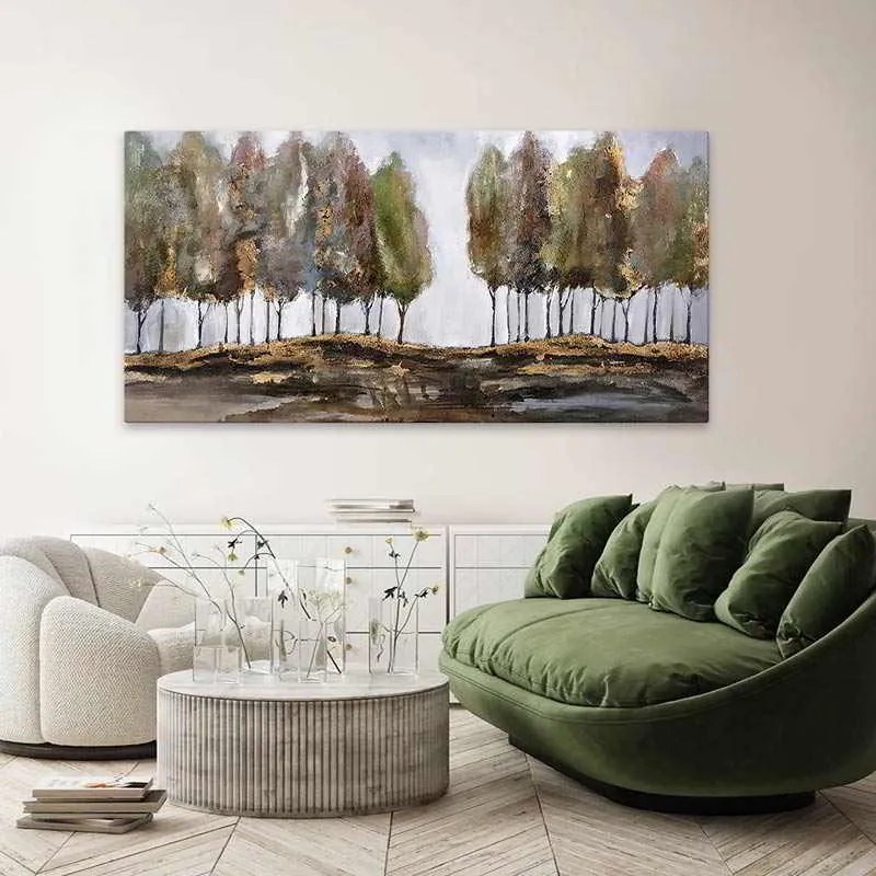 Πίνακας σε καμβά Poplars" Megapap ψηφιακής εκτύπωσης 125x80x3εκ."