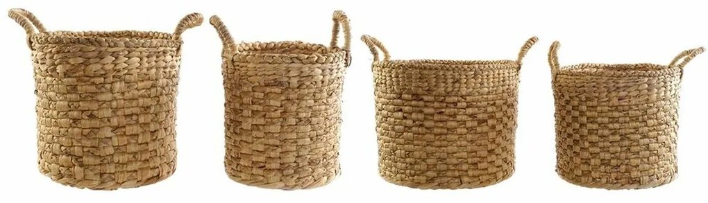 Σετ Καλαθιών DKD Home Decor Καφέ Φυσικό Γιούτα (4 Τεμάχια)