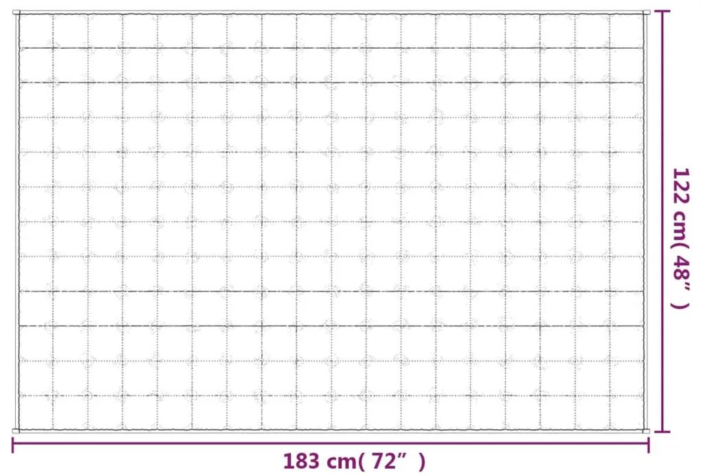 vidaXL Κουβέρτα Βαρύτητας Ανοιχτό Κρεμ 122 x 183 εκ. 9 κ. Υφασμάτινη