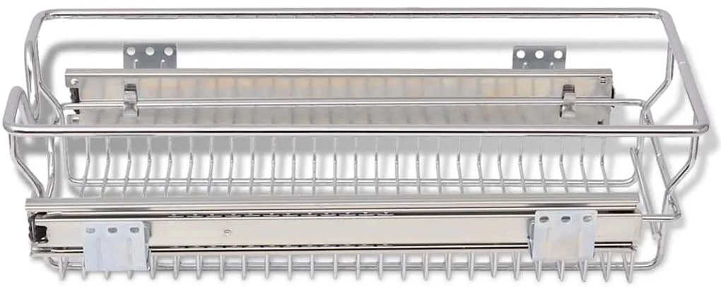 vidaXL Συρτάρια - Καλάθια Συρμάτινα 2 τεμ. Aσημί 300 χιλ.