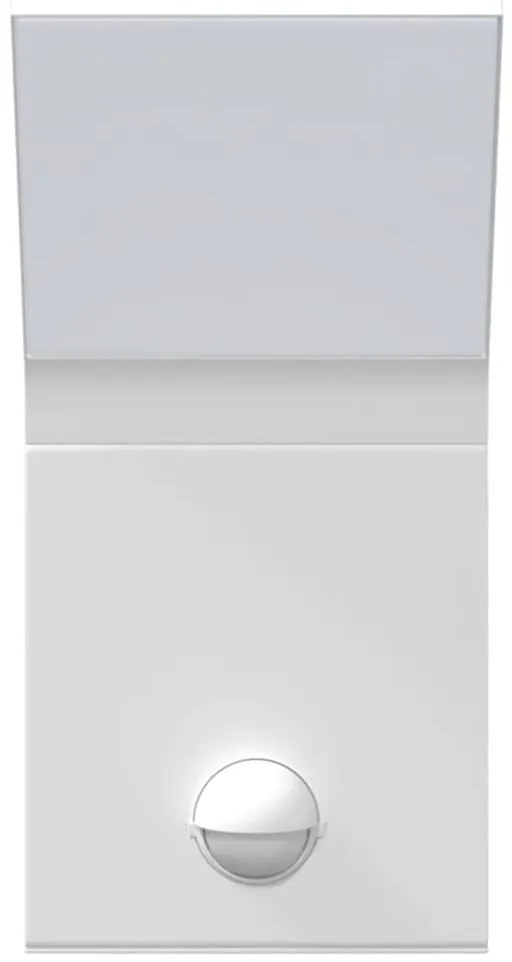 vidaXL Φωτιστικά Τοίχου Εξ. Χώρου LED με Αισθ. 2 τεμ Λευκό Χυτοσ/Αλουμ