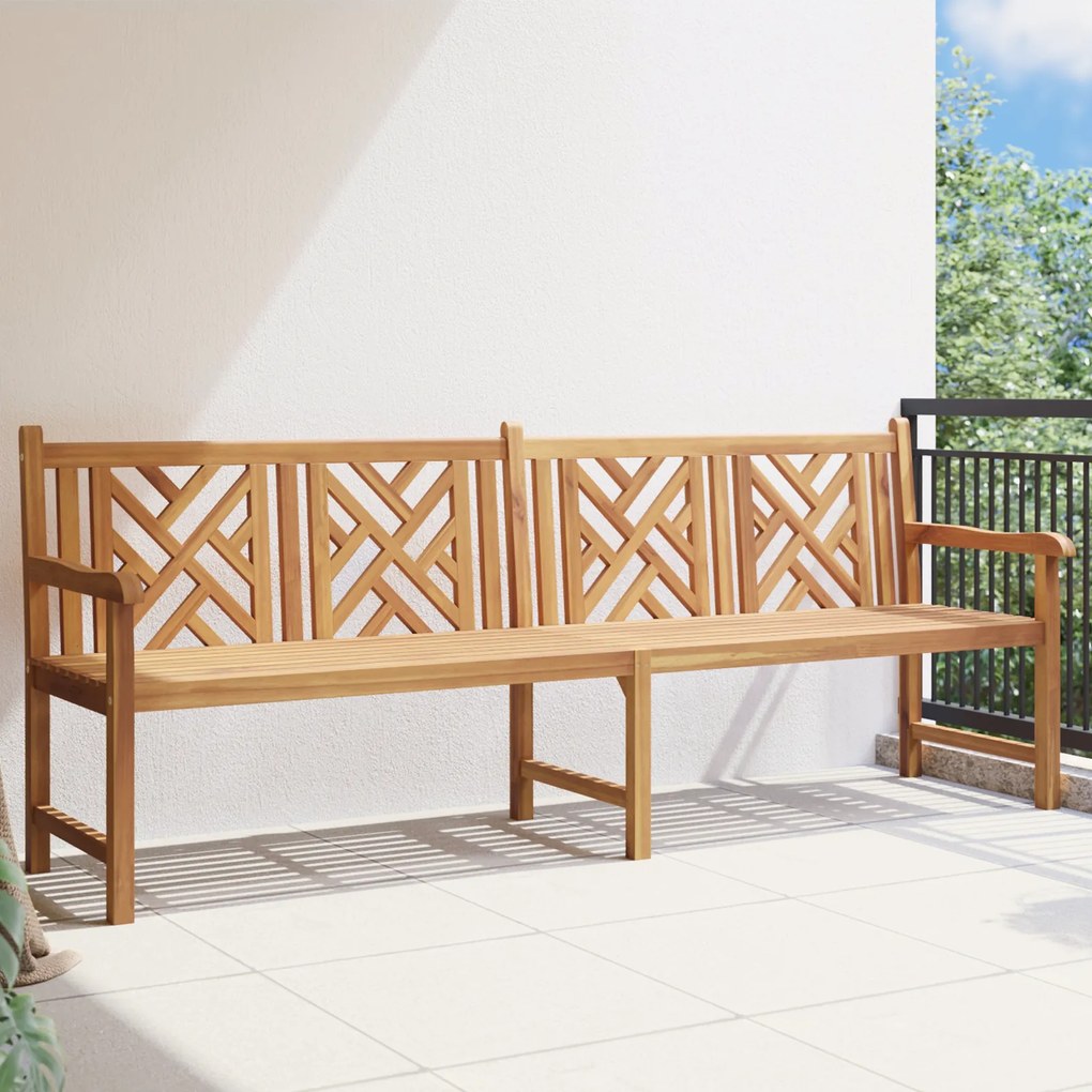 vidaXL Παγκάκι κήπου Καφέ 228 x 60 x 90 εκ Μασίφ ξύλο teak