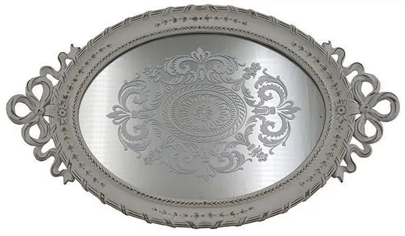 ΔΙΣΚΟΣ ΠΟΛΥΡΕΣΙΝ ΜΕ ΚΑΘΡΕΦΤΗ ANTIKE ΛΕΥΚΟΣ 39.5X3.5X23.5cm|752-16068