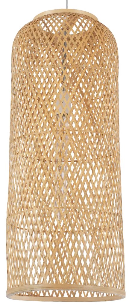 01711 GloboStar® GLOBOSTAR® CALERO 01711 Boho Κρεμαστό Φωτιστικό Οροφής με Ντουί 1 x E27 AC 220-240V IP20 - Μπεζ - Μ30 x Π30 x Υ70cm