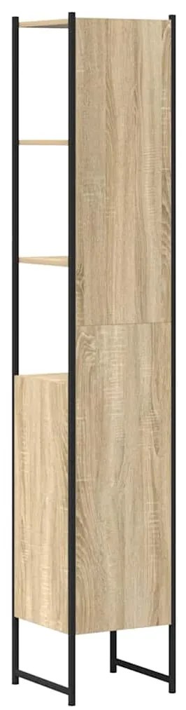 vidaXL Ντουλάπι Μπάνιου Σονόμα 33 x 33 x 185,5 εκ Επεξεργασμένο ξύλο