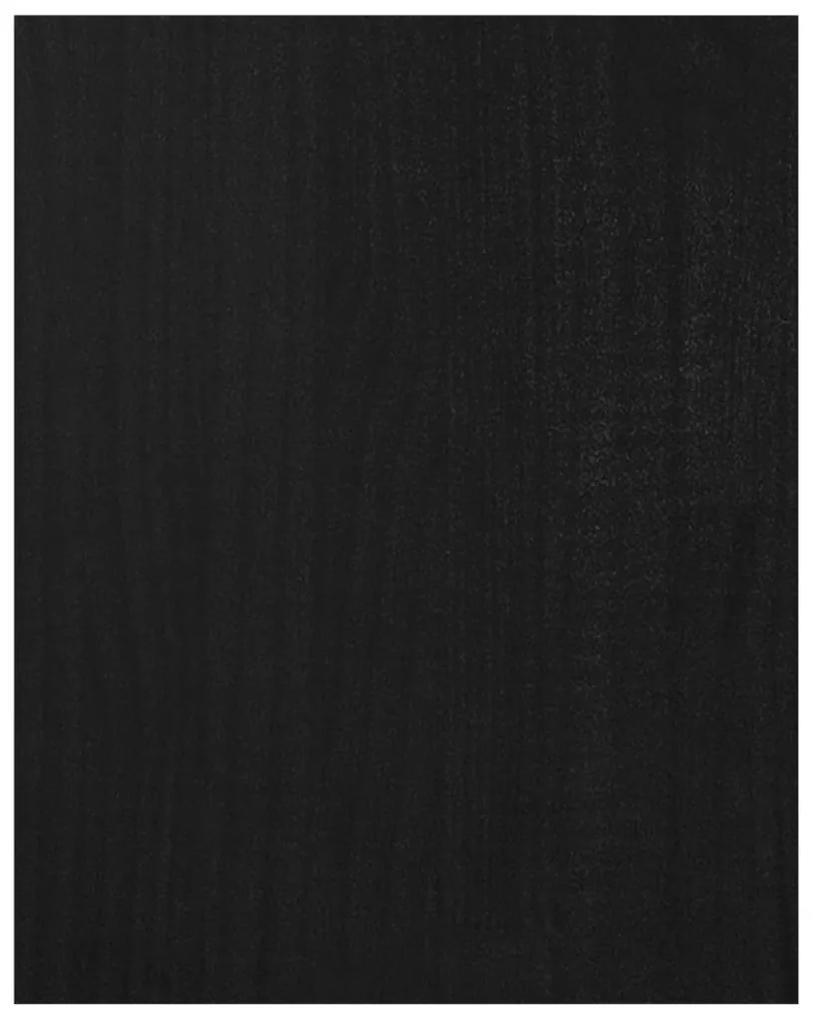 vidaXL Έπιπλο Τηλεόρασης Μαύρο 70 x 33 x 42 εκ. από Μασίφ Ξύλο Πεύκου