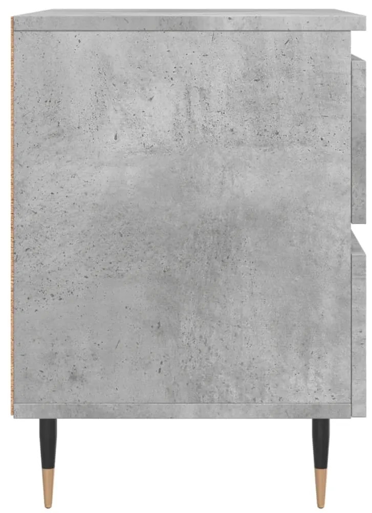 vidaXL Κομοδίνο Γκρι Σκυροδέματος 40x35x50 εκ. από Επεξεργασμένο Ξύλο