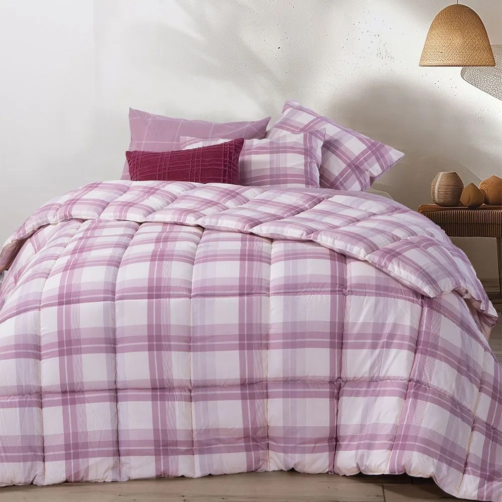 Πάπλωμα Charlie Mauve Nef-Nef Homeware Υπέρδιπλo 240x220cm Silicon Fiber