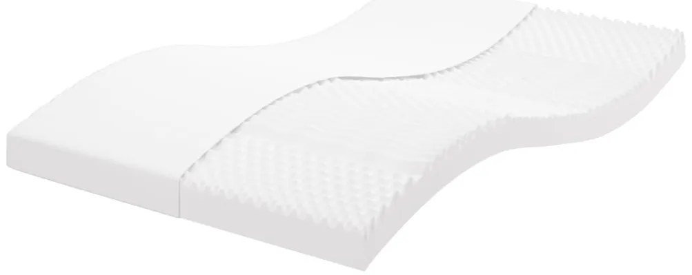 vidaXL Στρώμα Αφρού 7 Ζωνών Σκληρότητα 20 ILD Λευκό 120 x 200 εκ.