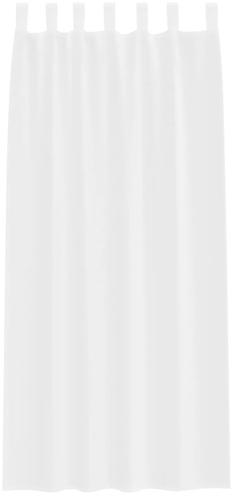 vidaXL Κουρτίνες με κουρτίνες 2 pcs Λευκό 140 x 225 cm Πολυεστέρας