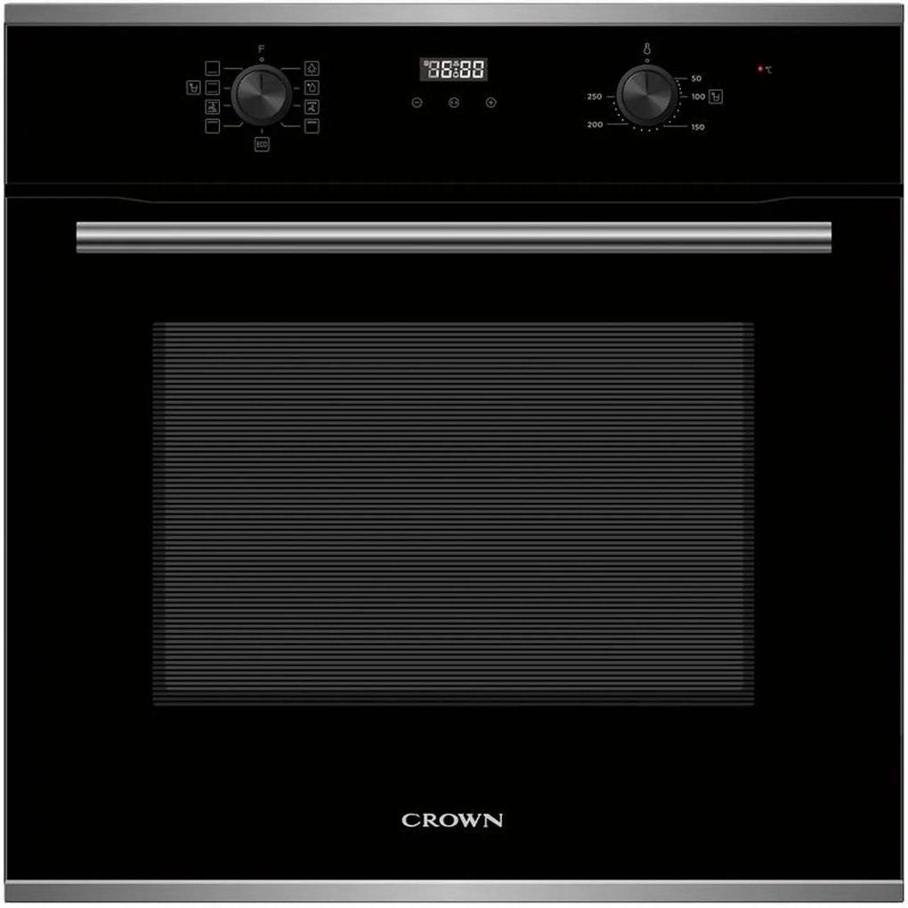 Crown FCM 900 D BX Εντοιχιζόμενος Φούρνος 70lt Π59.5εκ. Υδρόλυση Μαύρος