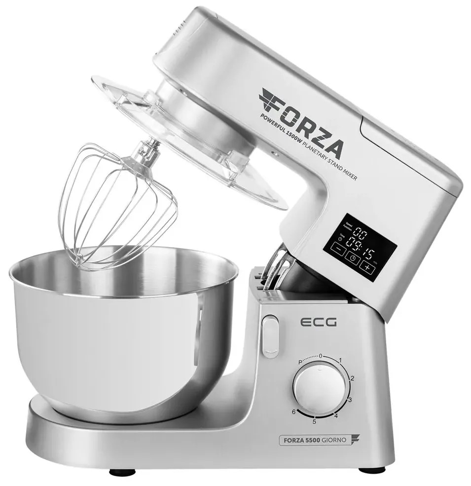 Κουζινομηχανή 6.5L με εξαρτήματα FORZA 5500 ARGENTO ECG