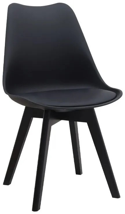 Σετ τραπεζαρία 5τμχ Roger - Viva Megapap Mdf - PP χρώμα μαύρο εφέ μαρμάρου - μαύρο 120x70x75εκ.