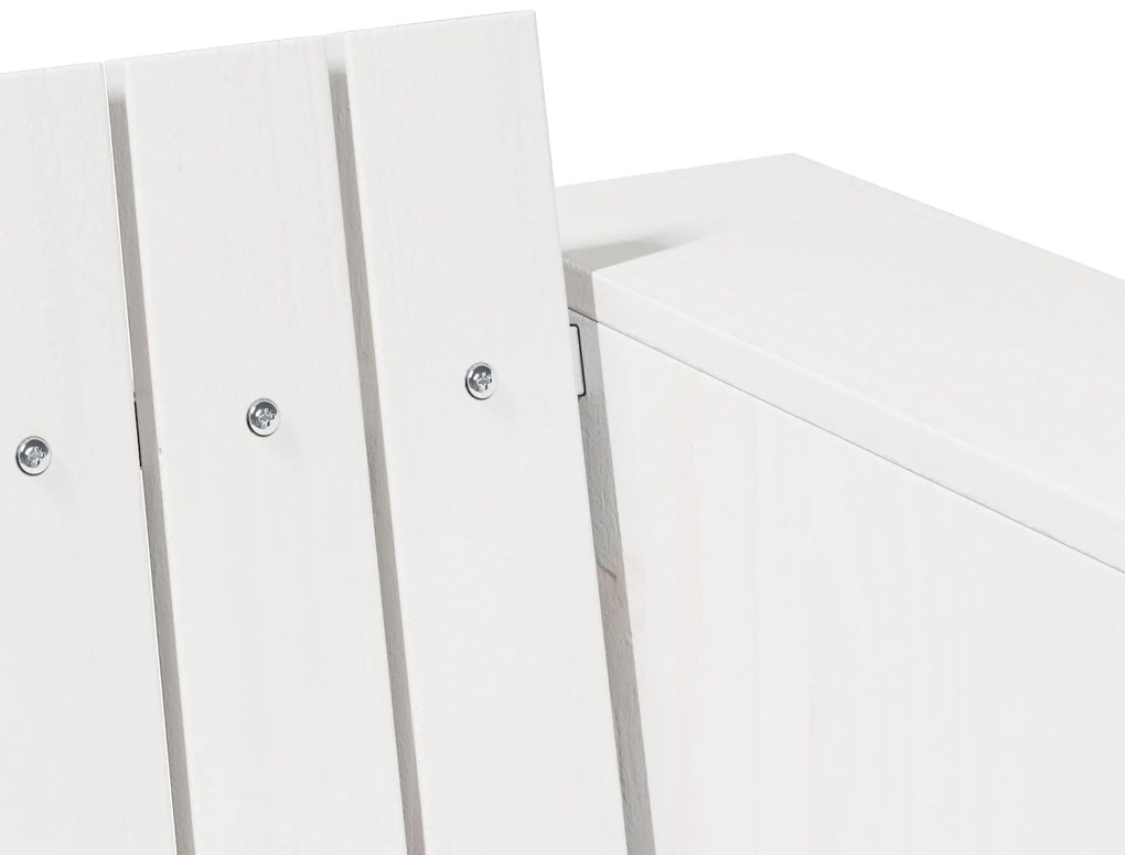 vidaXL Καναπές Κήπου Διθέσιος 134x60x62 cm Λευκός Μασίφ Ξύλο Πεύκο