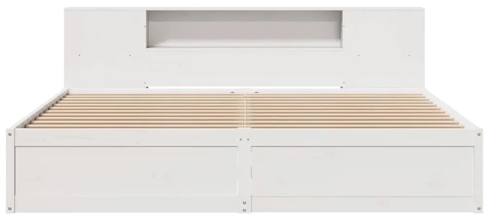 vidaXL Σκελετός Κρεβ. Χωρίς Στρώμα Λευκό 180x200 εκ Μασίφ Πεύκο