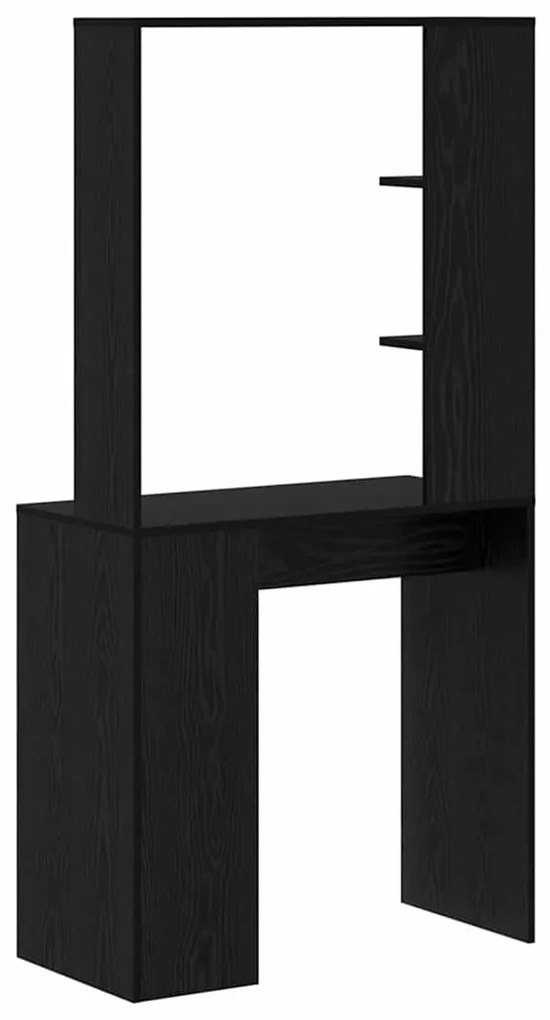 vidaXL Γραφείο Μαύρη δρυς 78.5 x 37 x 154.5 εκ Επεξεργασμένο ξύλο