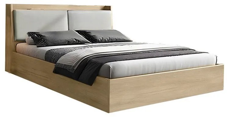 Κρεβάτι Akvare (Για Στρώμα 150x200cm) 072-000127 Με Αποθηκευτικό Χώρο 151x201x98cm Natural Διπλό