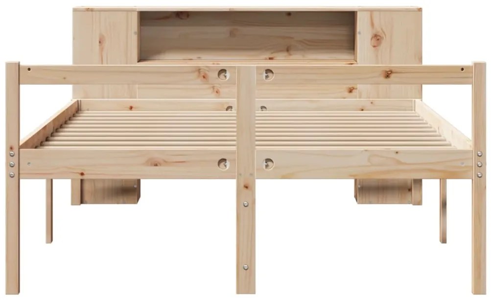 vidaXL Κρεβάτι Βιβλιοθήκη Χωρίς Στρώμα 120x200 εκ Μασίφ Ξύλο Πεύκο