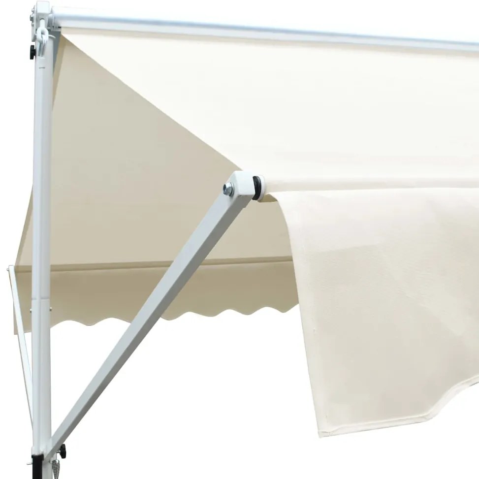 vidaXL Τέντα Μεταφερόμενη με Βραχίονες Κρεμ 4 x 3 μ.