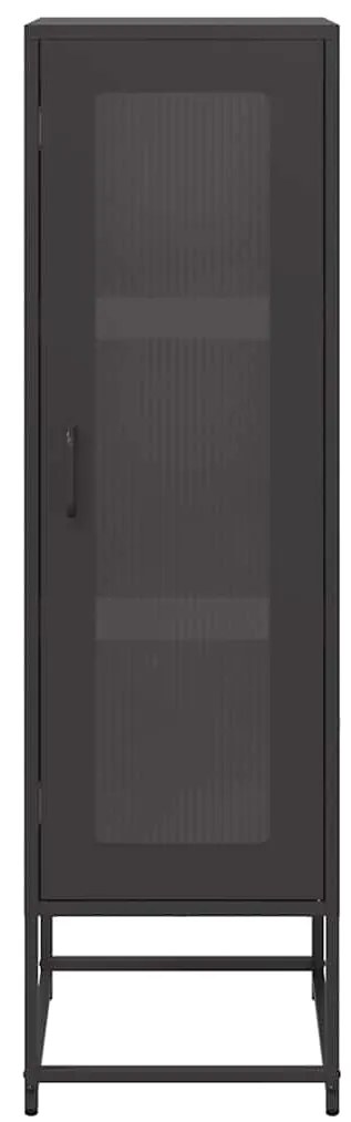 vidaXL Highboard Μαύρο 36x39x123 cm από χάλυβα ψυχρής έλασης