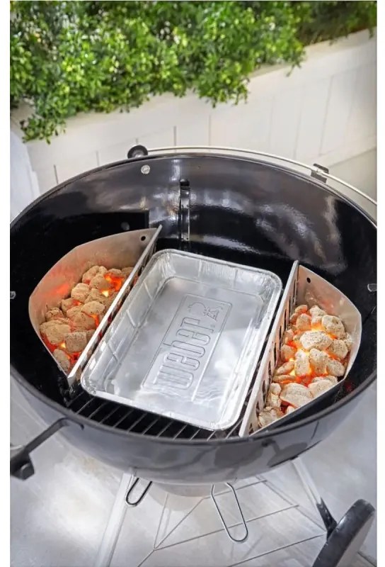 Ταψάκια αλουμινίου για το λίπος Weber WB 6416, 10 τεμ, Μεγάλο μέγεθος, 5 х 23 х 33 cm, Ασημένια