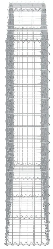 vidaXL Συρματοκιβώτιο Τοξωτό 200x30x140/160εκ. από Γαλβανισμένο Χάλυβα