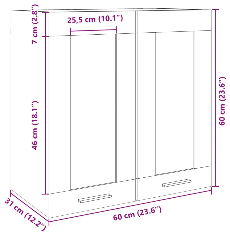 ΝΤΟΥΛΑΠΙ ΚΡΕΜΑΣΤΟ ΜΕ ΤΖΑΜΙ SONOMA ΔΡΥΣ 60X31X60 ΕΚ. ΜΟΡΙΟΣΑΝΙΔΑ 849632