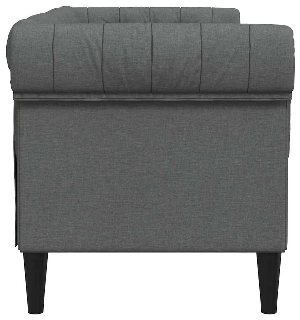 vidaXL Καναπές Chesterfield Σκούρο γκρι 182.5 x 74.5 x 74.5 εκατοστά