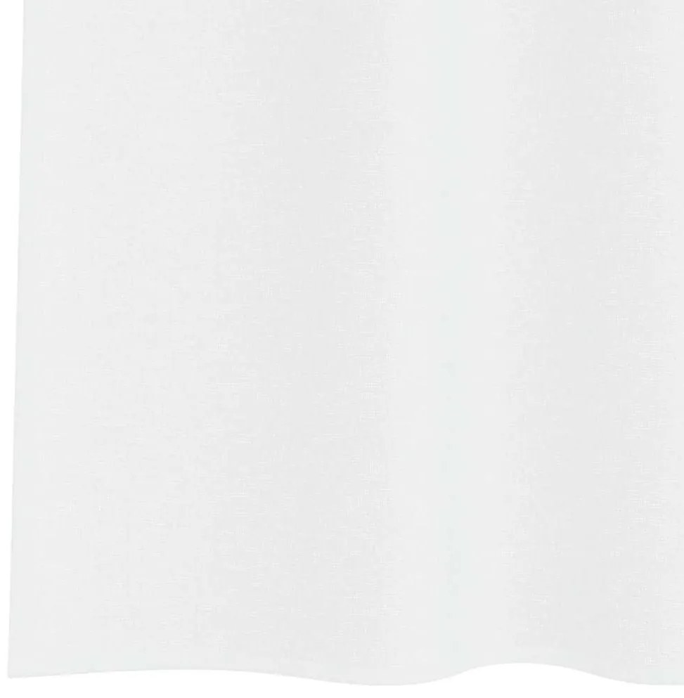 vidaXL Κουρτίνες με κουρτίνες 2 pcs Λευκό 140x175cm Πολυεστέρας