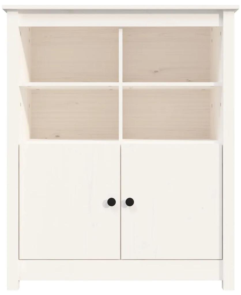 vidaXL Συρταριέρα Λευκό 83 x 41,5 x 100 εκ. από Μασίφ Ξύλο Πεύκου