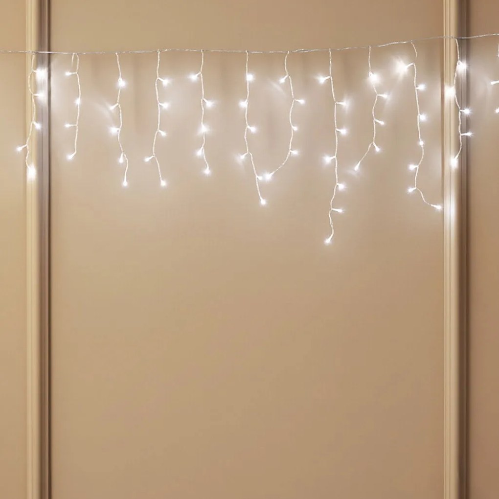 LED λαμπάκια βροχή-Cool White (10) τεμάχια