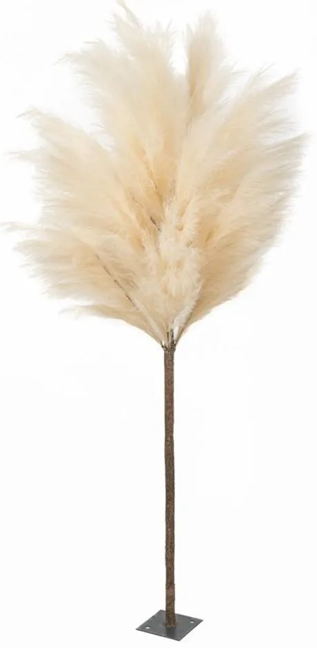 Δέντρο Με Κλαδιά Pampas 85100 210cm Cream Μέταλλο,Πλαστικό
