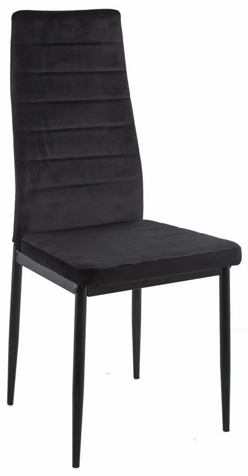 Καρέκλα Lady HM0037.34 (Σετ 4τμχ) 42x45x97 Black Μέταλλο,Ύφασμα