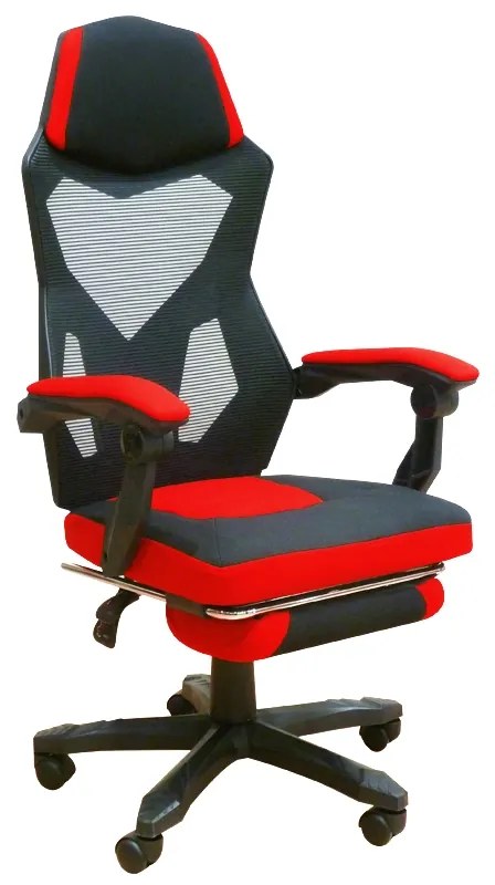 A6220 ΜΑΥΡΟ/ΚΟΚΚΙΝΟ MESH ΠΟΛΥΘΡ./ΜΕ ΥΠΟΠΟΔΙΟ 61Χ62Χ105-115εκ. ZITA PLUS 61Χ62Χ105-115εκ.